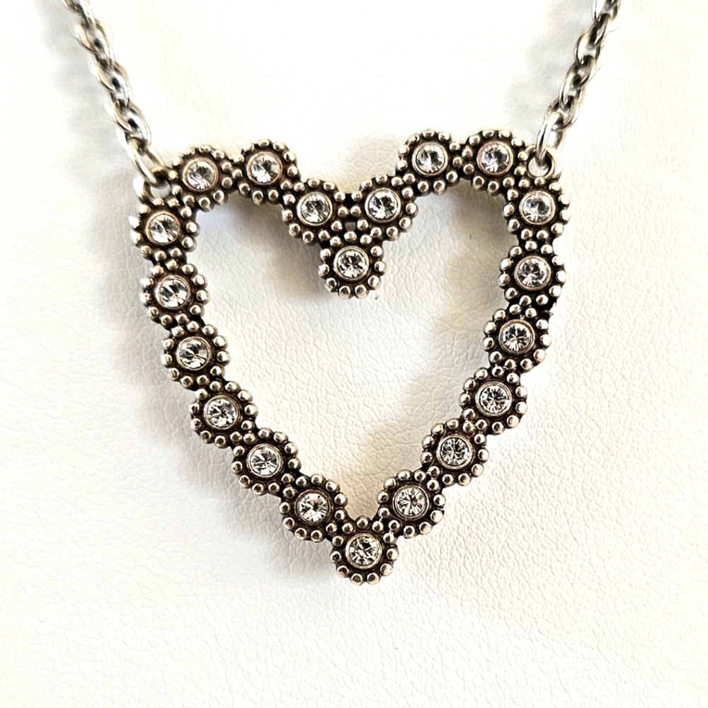 Brighton Collectibles Jewelry Twinkle Splendor Crystal Floating Heart Necklace